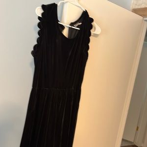 Black velvet jumpsuit